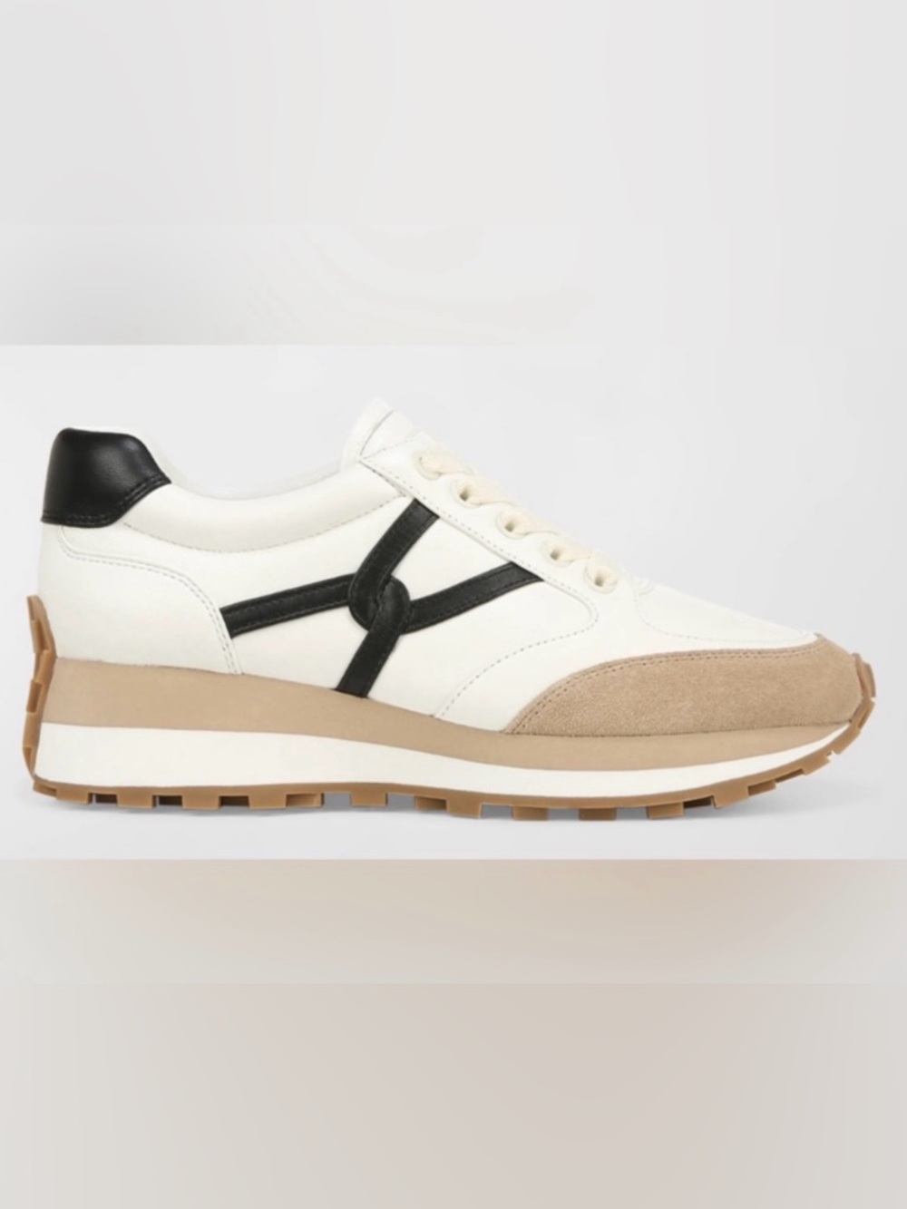Veronica Beard Valentina Mixed Leather Retro Sneakers -